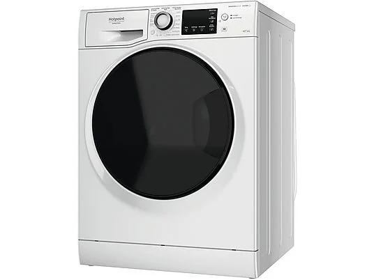 HOTPOINT NDB 964489 WDA b Lave-linge séchant HOTPOINT NDB 964489 WDA IT, chargement frontal, capacité de lavage 9 kg, capacité de séchage 6 kg, 16 programmes, profondeur 54 cm, blanc, classe énergétique A + lot de 4 pieds anti-vibrations KOENIC pour lave-linge + désodorisant d’intérieur MELICONI ECO PARFUM FRESH MUSK