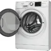 HOTPOINT NDB 964489 WDA c Lave-linge séchant HOTPOINT NDB 964489 WDA IT, chargement frontal, capacité de lavage 9 kg, capacité de séchage 6 kg, 16 programmes, profondeur 54 cm, blanc, classe énergétique A + lot de 4 pieds anti-vibrations KOENIC pour lave-linge + désodorisant d’intérieur MELICONI ECO PARFUM FRESH MUSK