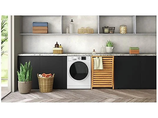 HOTPOINT NDB 964489 WDA fg Lave-linge séchant HOTPOINT NDB 964489 WDA IT, chargement frontal, capacité de lavage 9 kg, capacité de séchage 6 kg, 16 programmes, profondeur 54 cm, blanc, classe énergétique A + lot de 4 pieds anti-vibrations KOENIC pour lave-linge + désodorisant d’intérieur MELICONI ECO PARFUM FRESH MUSK
