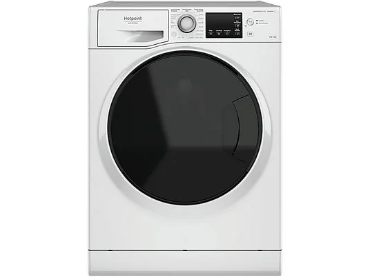 HOTPOINT NDB 964489 WDA Lave-linge séchant HOTPOINT NDB 964489 WDA IT, chargement frontal, capacité de lavage 9 kg, capacité de séchage 6 kg, 16 programmes, profondeur 54 cm, blanc, classe énergétique A + lot de 4 pieds anti-vibrations KOENIC pour lave-linge + désodorisant d’intérieur MELICONI ECO PARFUM FRESH MUSK