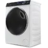 Lave-linge séchant HAIER HWD80-B14979-IT, chargement frontal, capacité de lavage 8 kg, capacité de séchage 5 kg, 14 programmes, profondeur 46,2 cm, blanc, noir, classe énergétique A + lot de 4 pieds anti-vibrations KOENIC pour lave-linge + parfum MELICONI ECO PARFUM MUSC FRAIS