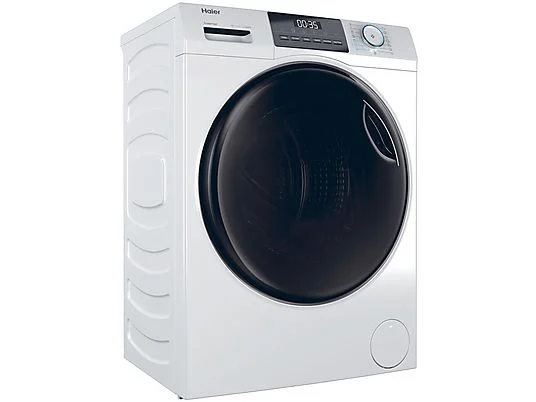 Lave-linge séchant HAIER HWD80-BP14929A-S, chargement frontal, capacité de lavage 8 kg, capacité de séchage 5 kg, 15 programmes, profondeur 53 cm, blanc, classe énergétique A + lot de 4 pieds anti-vibrations KOENIC pour lave-linge + parfum MELICONI ECO PARFUM MUSC FRAIS