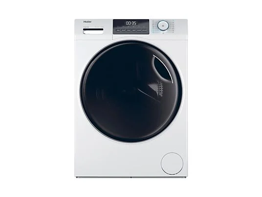 Lave-linge séchant HAIER HWD80-BP14929A-S, chargement frontal, capacité de lavage 8 kg, capacité de séchage 5 kg, 15 programmes, profondeur 53 cm, blanc, classe énergétique A + lot de 4 pieds anti-vibrations KOENIC pour lave-linge + parfum MELICONI ECO PARFUM MUSC FRAIS