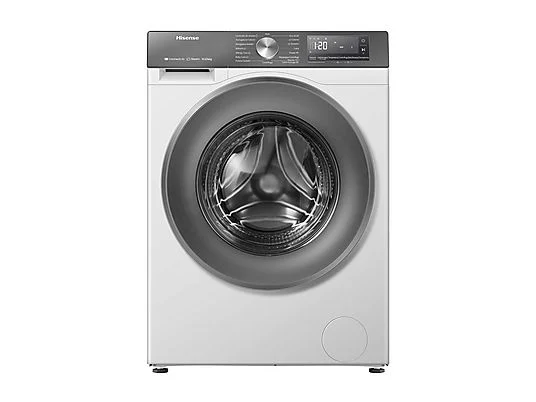Lave-linge séchant HISENSE WD3S1043BW7 Lave-linge séchant HISENSE WD3S1043BW7, chargement frontal, capacité de lavage 10,5 kg, capacité de séchage 6 kg, 19 programmes, profondeur 59 cm, blanc/argent, classe énergétique A + lot de 4 pieds anti-vibrations KOENIC pour lave-linge + désodorisant d’intérieur MELICONI ECO PARFUM FRESH MUSK