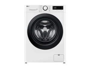 Lave-linge séchant LG AI DD D4R3009NSWB, chargement frontal, capacité de lavage 9 kg, capacité de séchage 6 kg, 12 programmes, profondeur 56,5 cm, blanc, classe énergétique A + lot de 4 pieds anti-vibrations KOENIC pour lave-linge + désodorisant d’intérieur MELICONI ECO PARFUM FRESH MUSK