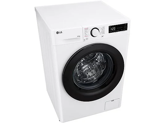Lave-linge séchant LG AI DD D4R3009NSWB c Lave-linge séchant LG AI DD D4R3009NSWB, chargement frontal, capacité de lavage 9 kg, capacité de séchage 6 kg, 12 programmes, profondeur 56,5 cm, blanc, classe énergétique A + lot de 4 pieds anti-vibrations KOENIC pour lave-linge + désodorisant d’intérieur MELICONI ECO PARFUM FRESH MUSK