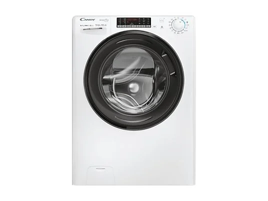 Laveuse-sécheuse CANDY CSOW41076TWMB8-S Laveuse-sécheuse CANDY CSOW41076TWMB8-S, chargement frontal, capacité de lavage 10 kg, capacité de séchage 7 kg, 17 programmes, profondeur 58 cm, blanc et noir, classe énergétique A + lot de 4 pieds anti-vibrations KOENIC pour lave-linge + désodorisant d’intérieur MELICONI ECO PARFUM FRESH MUSK