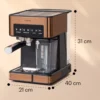 Arabica 1350W a Machine à café expresso Klarstein Arabica 1350W 20 bars en cuivre