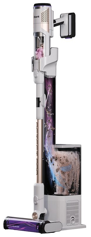 Aspirateur sans fil Shark Ninja Detect Pro avec vidange automatique, blanc/rose