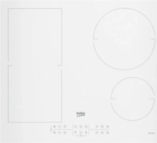 Beko HII64200FMTW 60 cm A Plaque de cuisson à induction encastrable Beko HII64200FMTW 60 cm, blanche, 4 zones