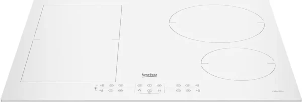 Beko HII64200FMTW 60 cm C Plaque de cuisson à induction encastrable Beko HII64200FMTW 60 cm, blanche, 4 zones