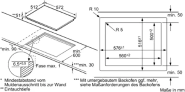 Plaque à induction Bosch PKN601DP1D Serie 8 Machine à laver le four, poêle, poêle 60 cm, poêle, DirectSelect Premium