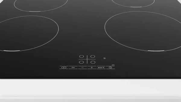 Bosch Série 4 PUE611BB5E D Plaque de cuisson Bosch Série 4 PUE611BB5E Noire encastrable 60 cm Zone à induction 4 zones
