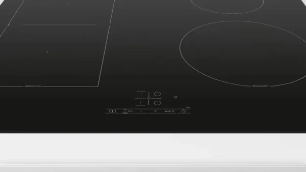 Bosch Série 4 PVS61RBB5E A Plaque de cuisson à induction Bosch Série 4 PVS61RBB5E noire 60 cm encastrable avec 4 zones