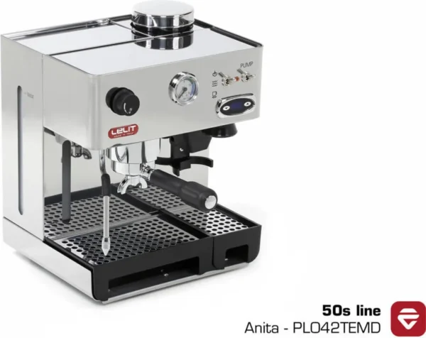 Lelit PL042TEMD – Machine à expresso – 2,7 litres – Café en grains – Café moulu – Broyeur intégré – 1200 W – Acier inoxydable