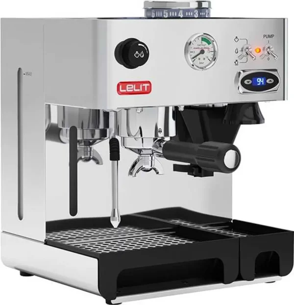 Lelit PL042TEMD – Machine à expresso – 2,7 litres – Café en grains – Café moulu – Broyeur intégré – 1200 W – Acier inoxydable