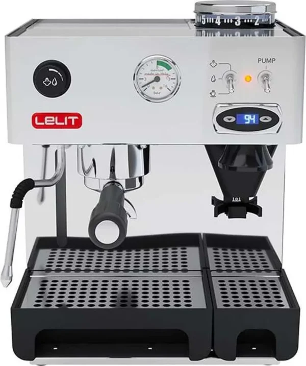 Lelit PL042TEMD – Machine à expresso – 2,7 litres – Café en grains – Café moulu – Broyeur intégré – 1200 W – Acier inoxydable