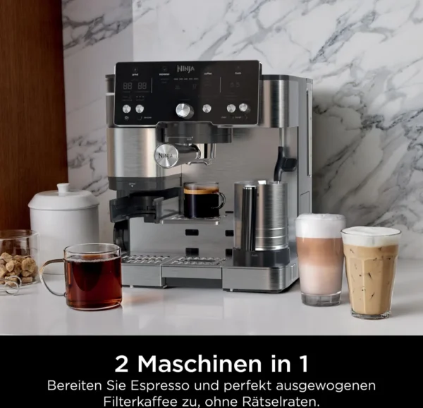 Machine à expresso et à café filtre 2 en 1 Ninja ES501EU Luxe Essential