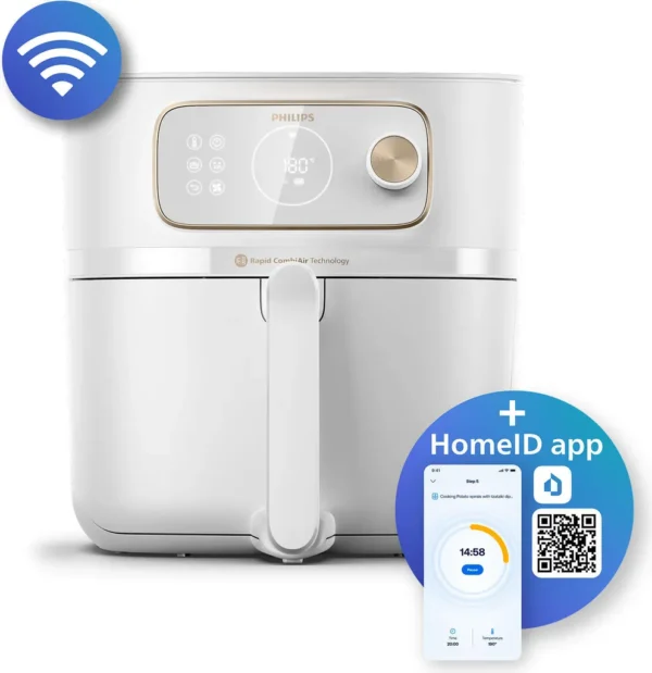 Friteuse connectée Philips Airfryer Combi XXL, 8,3 L, blanche (HD9876/25)